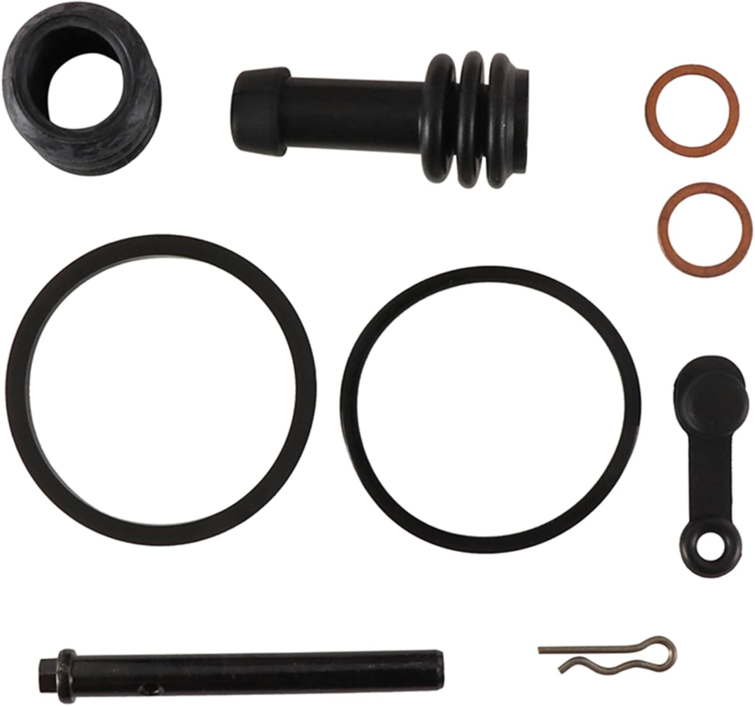 All Balls Racing 18-3217 Caliper Rebuild Kit Rear Compatible with/Replacement For Kawasaki ER 6N (ER 650C) 2009-2010, Ninja 1000 (ZX 1000M) ABS 2014-2016, Ninja 650 (EX 650 E) 2012-2016