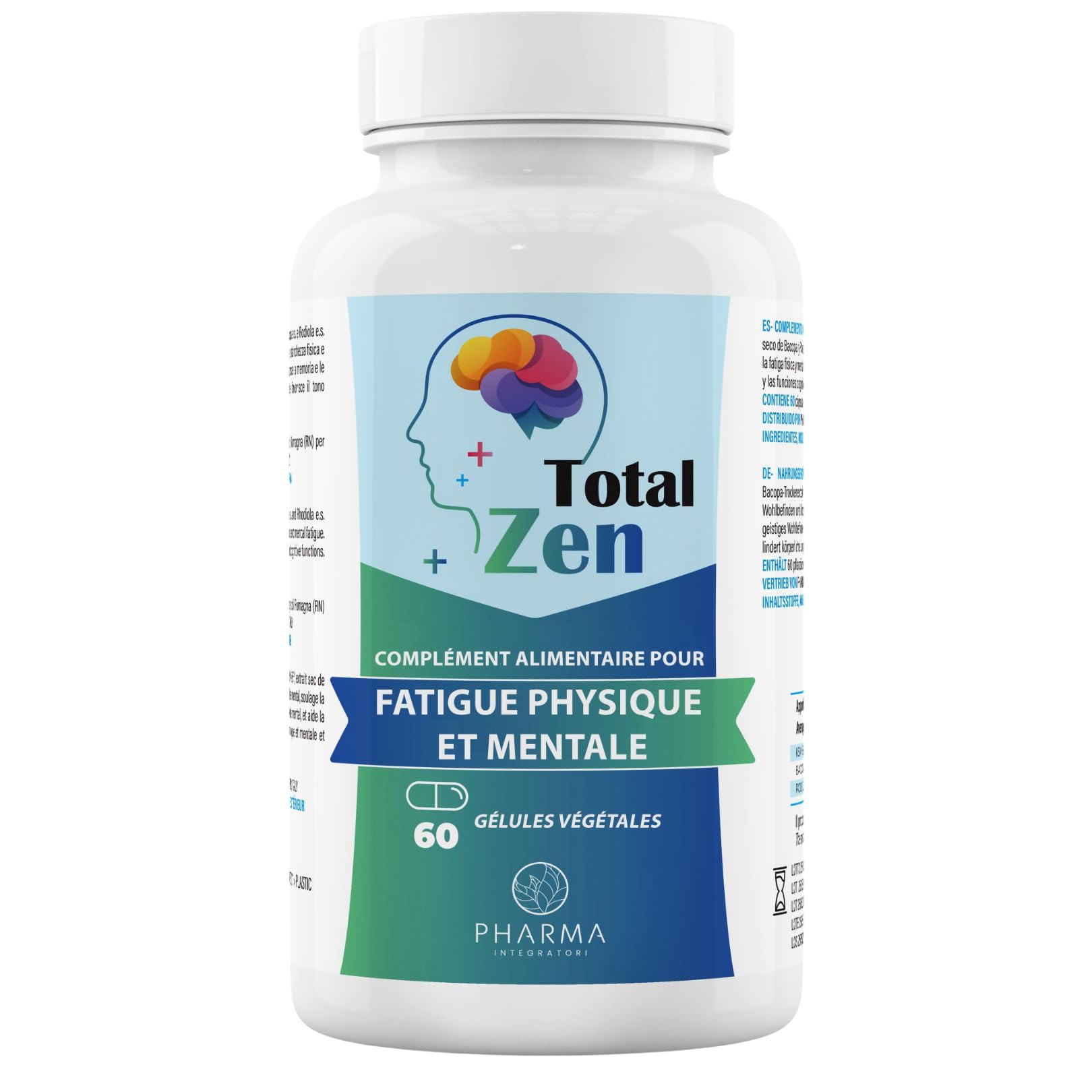 Complément alimentaire anti fatigue intense puissant épuisement, énergie booster - Contre l'anxiété, l'angoisse, anti stress examen, mémoire, concentration, focus – 60 gélules avec ashwagandha KSM-​66