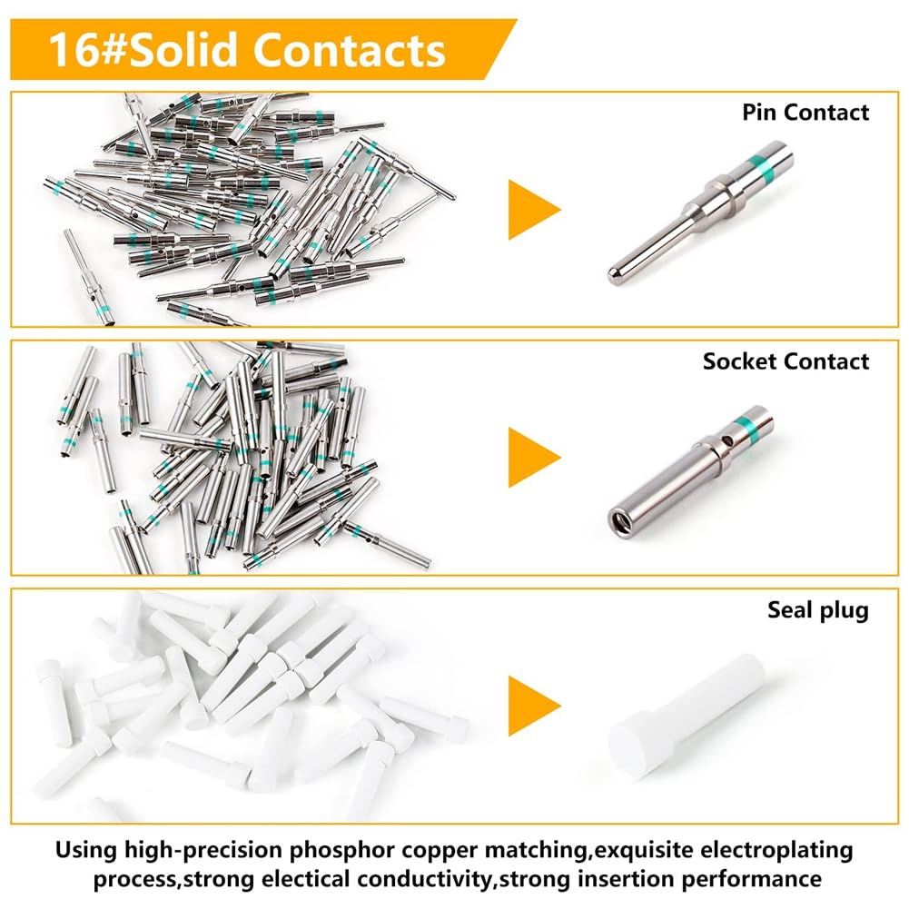 Kit de Conectores DT Deutsch de 338 Piezas: Conectores de 2, 3, 4, 6, 8 y 12, Herramienta de Engarzado, Herramienta de Extracción, Conector Eléctrico para Automóvil