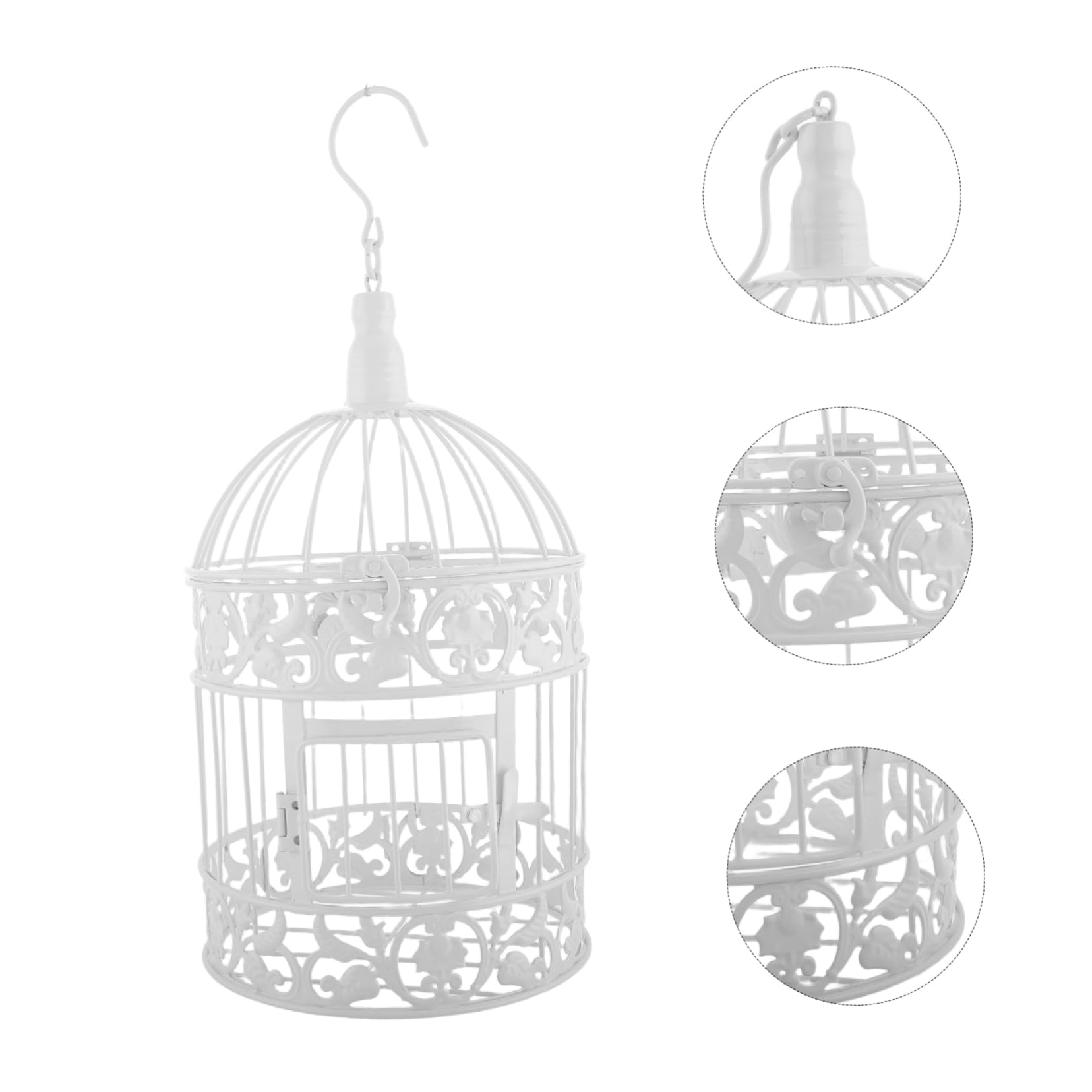 PRETYZOOM Jaula De Pájaros De Hierro De Estilo Europeo Pequeña Jaula De Pájaros Accesorio De Jaula De Pájaros Jaula De Pájaros Interiores Jaulas De La Pieza Central Hierro Forjado