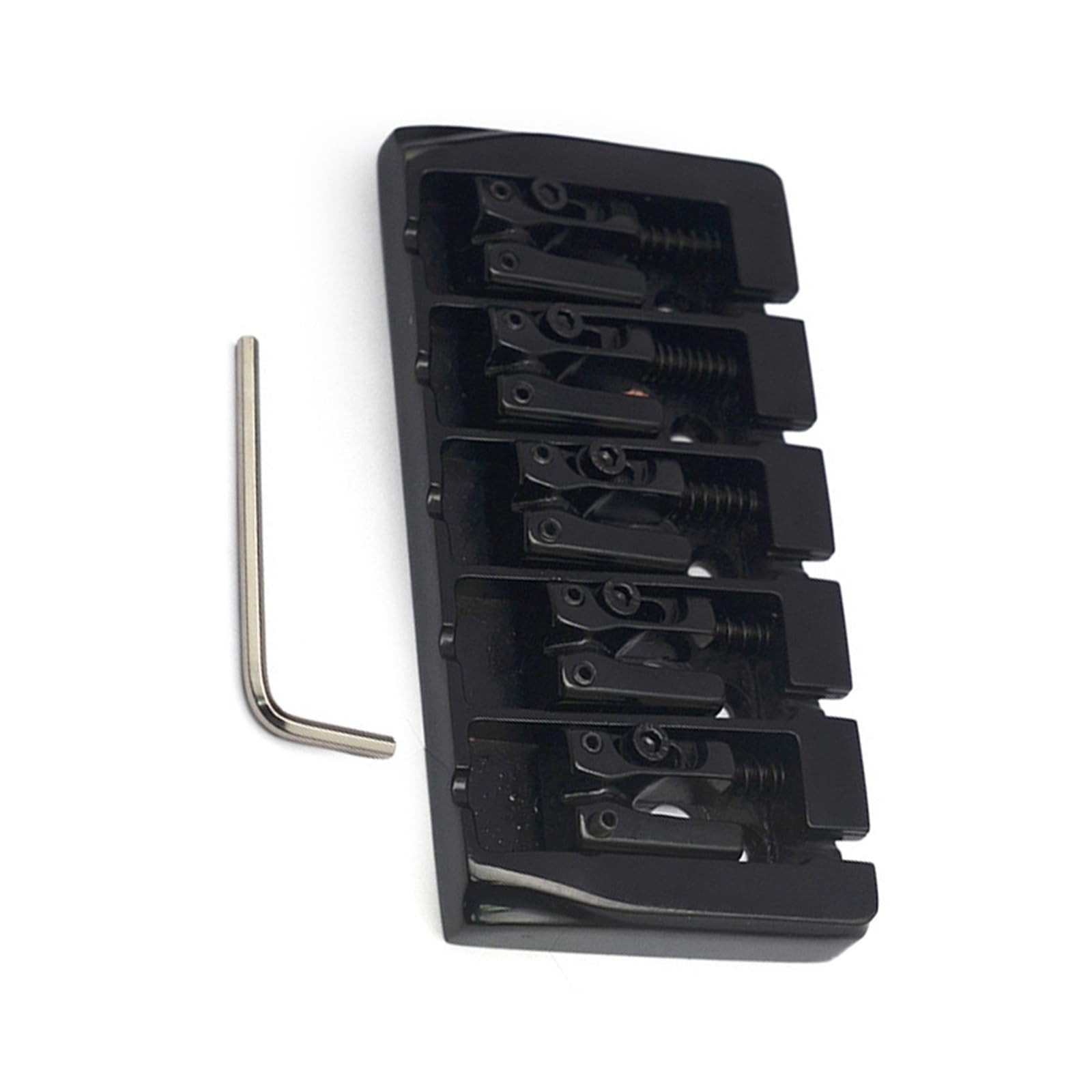 Accesorios Para Bajos Eléctricos Cola De Puente De 5 Cuerdas Hecha De Metal | Puente de guitarra(Bk)