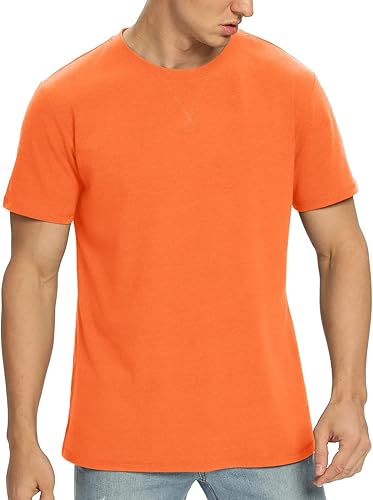 Miniatura 7 de NITAGUT Camiseta clásica de algodón para hombre con cuello redondo