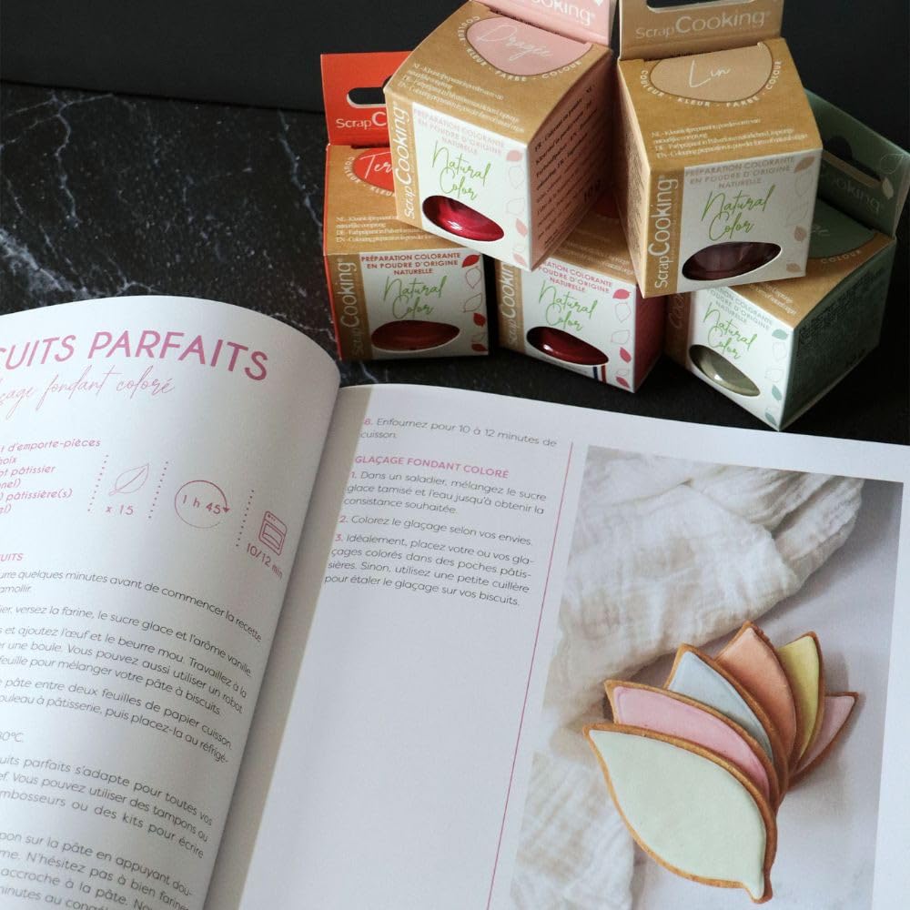 Scrapcooking Set di pasticceria: libro, spatola, frusta, boccole e stampo