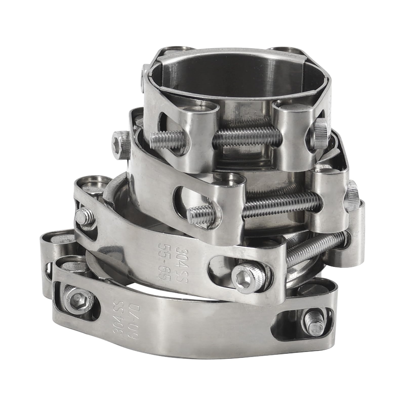 120-130mm T-Bolt Hose Clamp 304 Stainless Steel Pipe Clamp Heavy Duty Tube Clamps Band Width 24mm (1Pieces) - Image 4