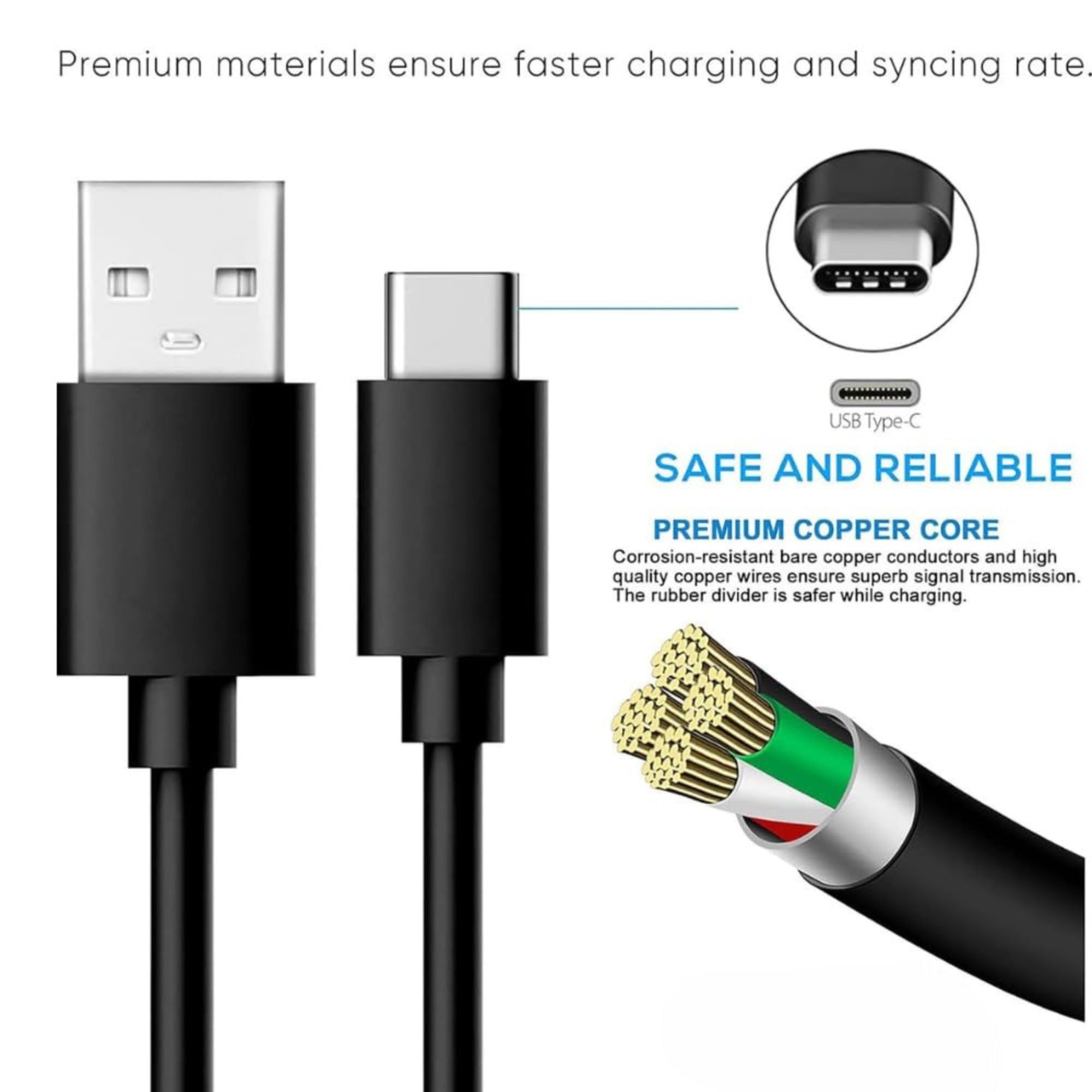 Cavo USB Di Ricarica Dragon Trading Per GoPro Fusion 360 | Compatibile Con Hero 5/6/7/8 | Lunghezza 1 Metro, Nero
