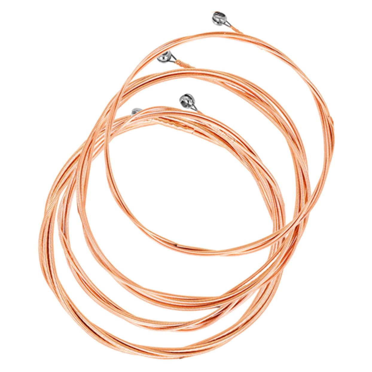 Kisangel 4pcs String Strings Acoustic Bass Guitar Bass Instruments Accessories Bass Accessory Bass Parts Instrument Parts Bass Supply Bass Accessories Hexagonal High Carbon Steel Core