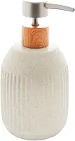 LYOR - Porta Sabonete Líquido de Cerâmica Granilite Lines Branco 430ml