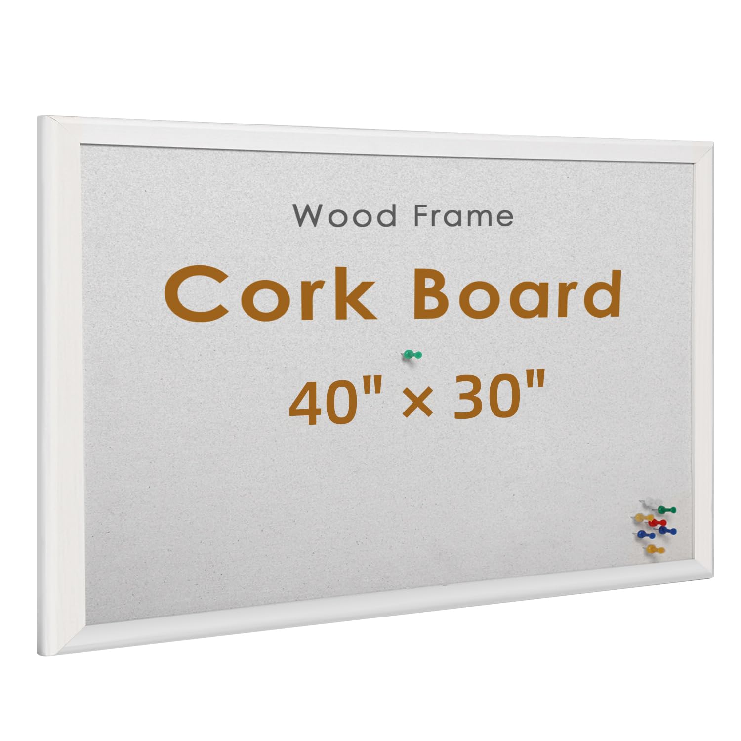 Photo 1 of ****MISSING HARDWARE****
INNOVART White Cork Bulletin Board 40" X 30" with 10 Push Pins, Corkboard with White Wood Frame, Cork Notice Board Message Board, Framed Pin Board for Home, Office, School
