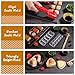 FUNGYAND Tamagoyaki Pan Set, 12-in-1 Japanese Omelette Pan with Spatula, Bamboo Mat, Knife, and Sushi Accessories - 5x7 Inches Deluxe Cookware