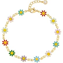 Bemoly 14K Gold Plated Blue Evil Eye Bracelet for Women