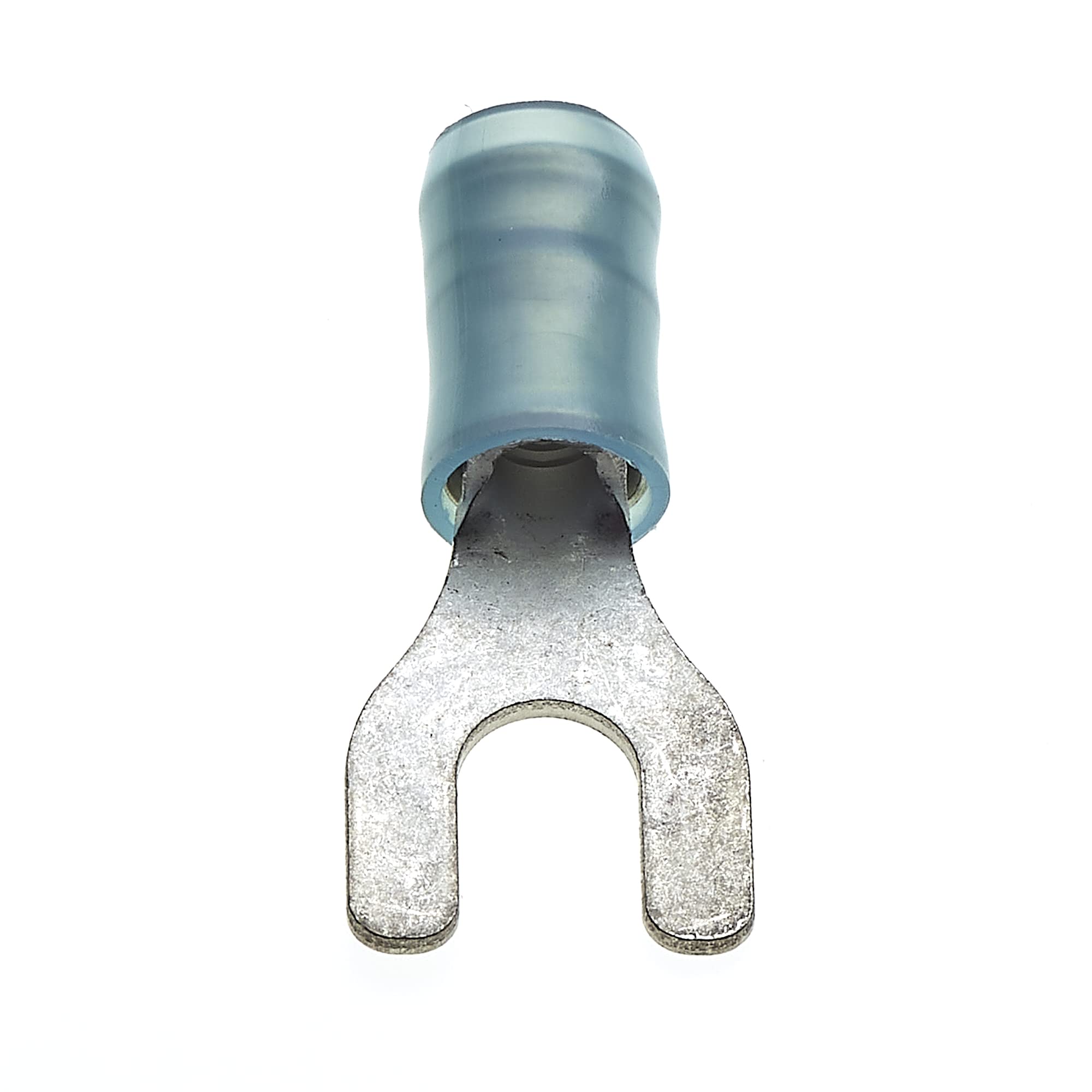 Terminale A Crimpare A Forcella M4, Confezione Da 10 - Blu, 16-14 AWG, 4 Mm - Connettori A Forcella Termorestringenti, Connettori In Rame Stagnato