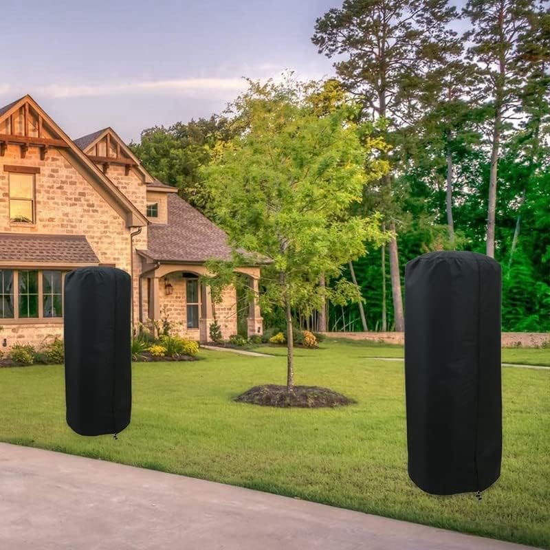 Heater Covers Waterproof with Zipper,Heavy Duty Tear-Proof,Anti-Snow, Wind-Resistant Dust-Proof Cover for Patio Heate - (Color: Light Yellow)