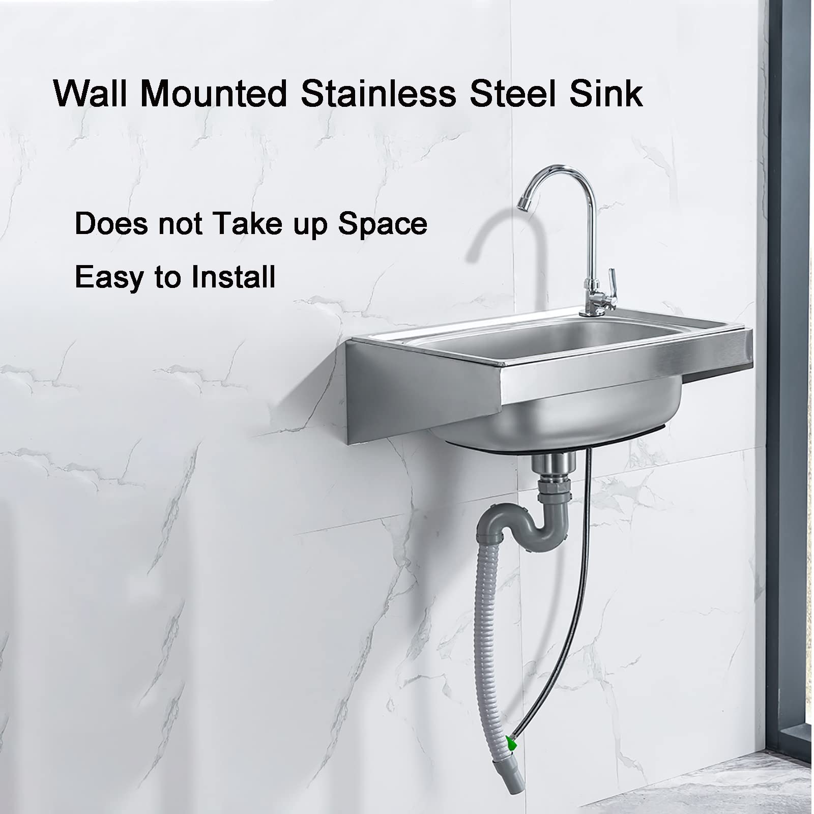 Amazon.co.jp: 壁掛け式キッチンシンクシンク流し台,手洗いシンク