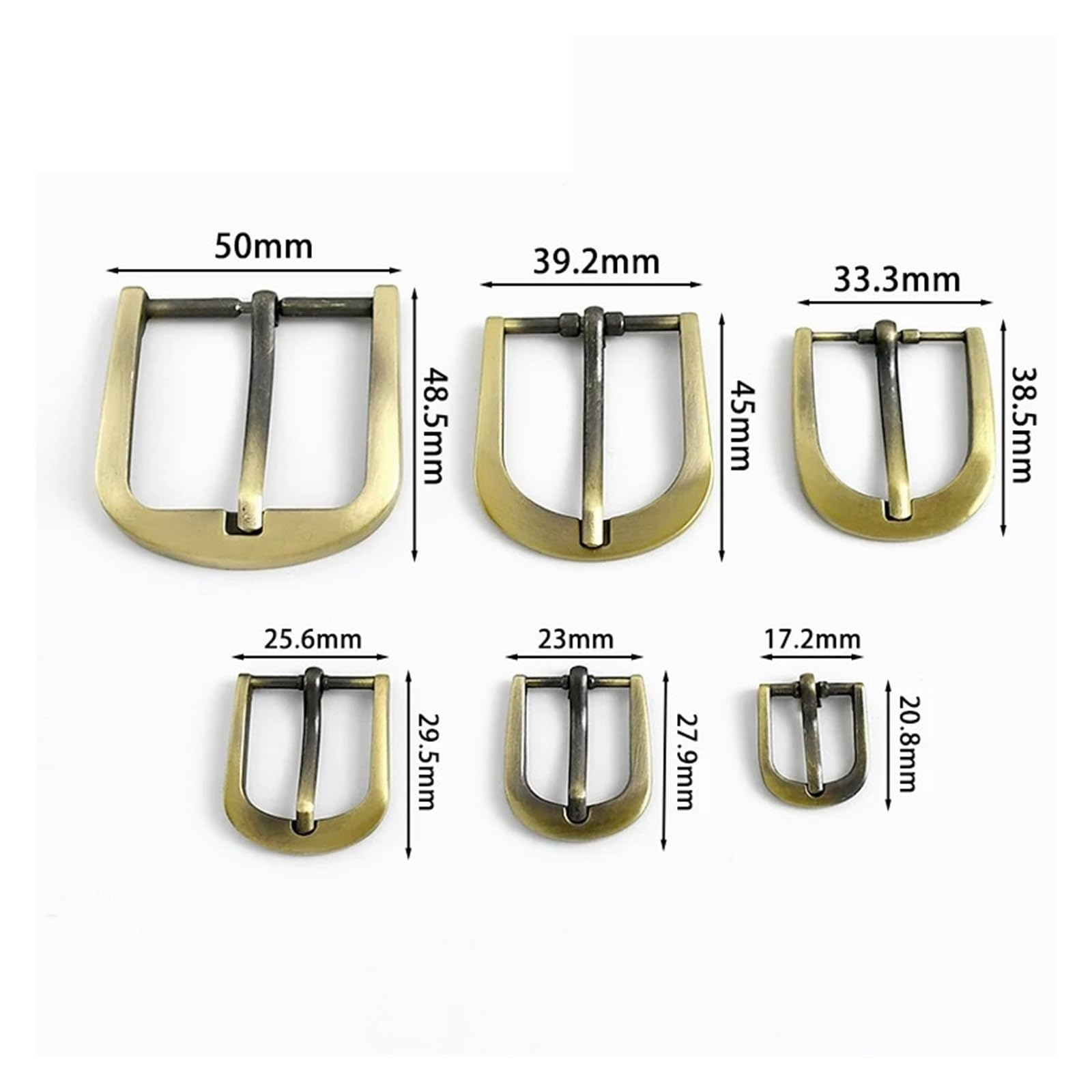 5/10 Pezzi di Fibbie in Metallo for Borse, Cinturini, Cinture, Ganci for Cinghie, Fermagli for Vestiti, Accessori for Cucire Fai da Te(LightGold,38mm-10Pcs)