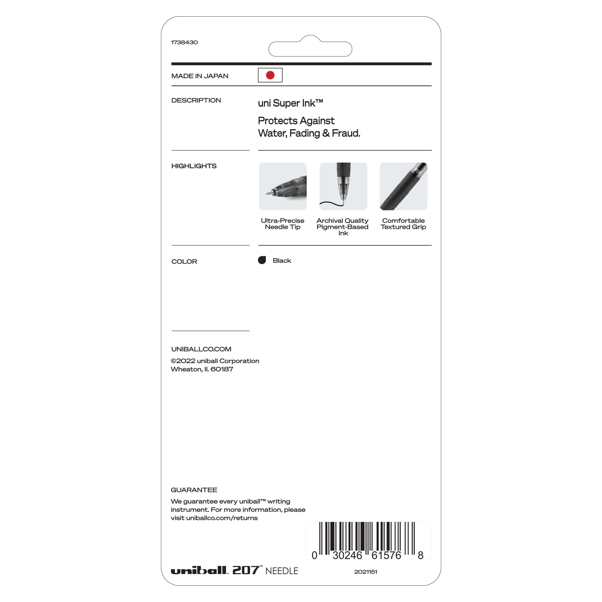 Uni-Ball (R) Signo Gel 207 (TM) Retractable Gel Stifte, Medium Point, 0,7 mm, Clear, Schwarz Tinte, 4 Stück