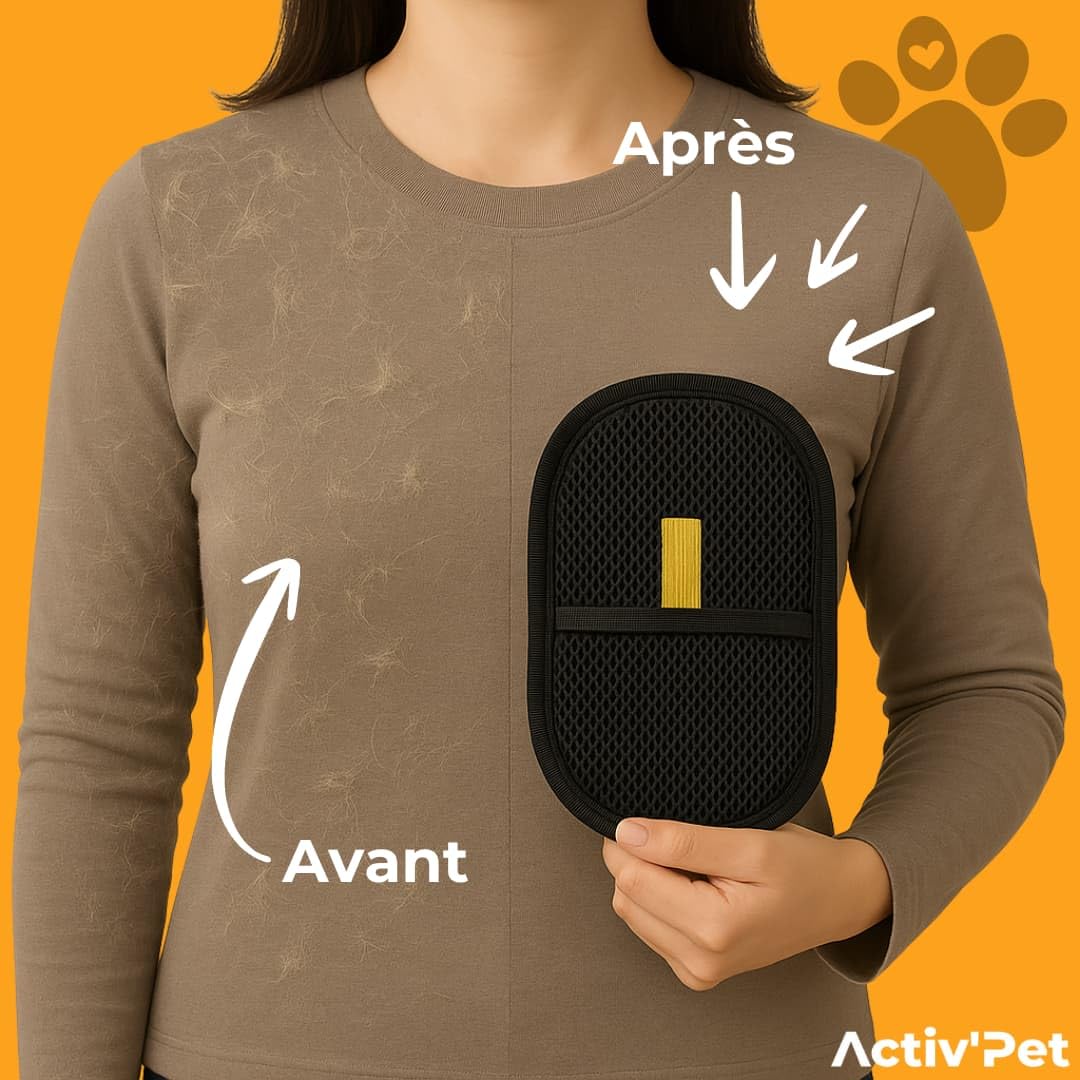 SWZEC Activ-Pet Gant Attrape'Poils