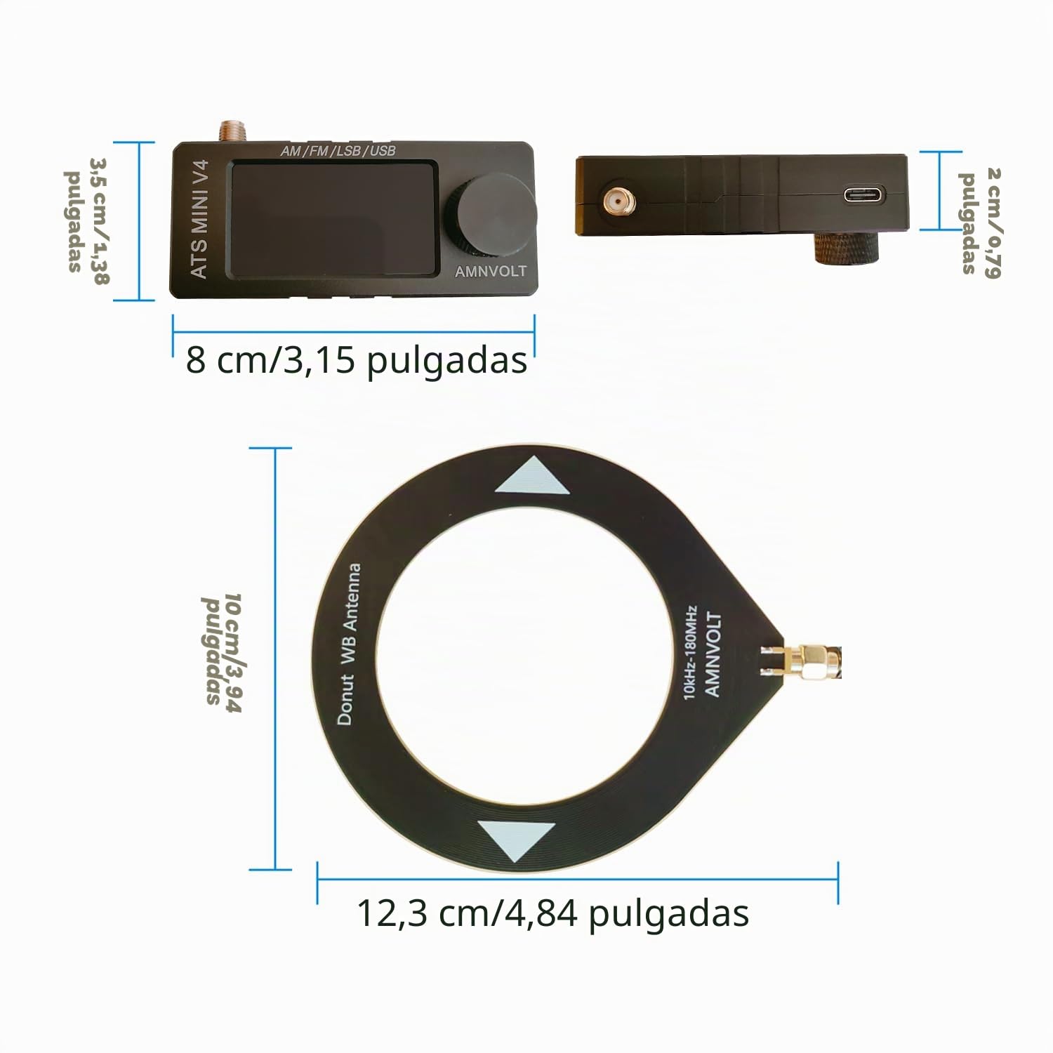 Mini radio SI4732 mejorada, ATS MINI V4 Radio de onda corta de bolsillo, con amplificador de auriculares integrado y Hi-Z, exquisita carcasa de metal, receptor portátil AM/FM/LSB/USB para todas las