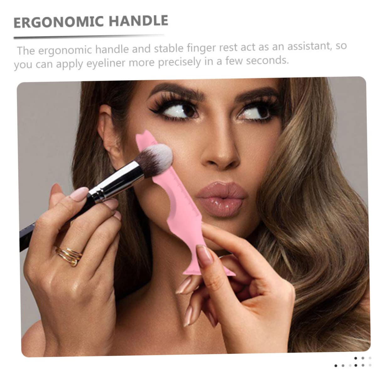 Healeved 9pezzi Stencil Per Eyeliner Silicone Strumento Make-up Per Sopracciglia e Ombretto Facile Usare e Portatile Per Principianti