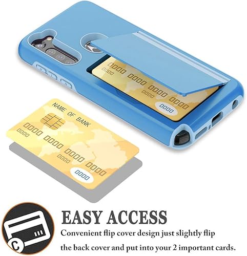 Miniatura 5 de Funda de teléfono para Moto G8 Power con protector de pantalla de vidrio templado y soporte para tarjeta de crédito, accesorios para celular