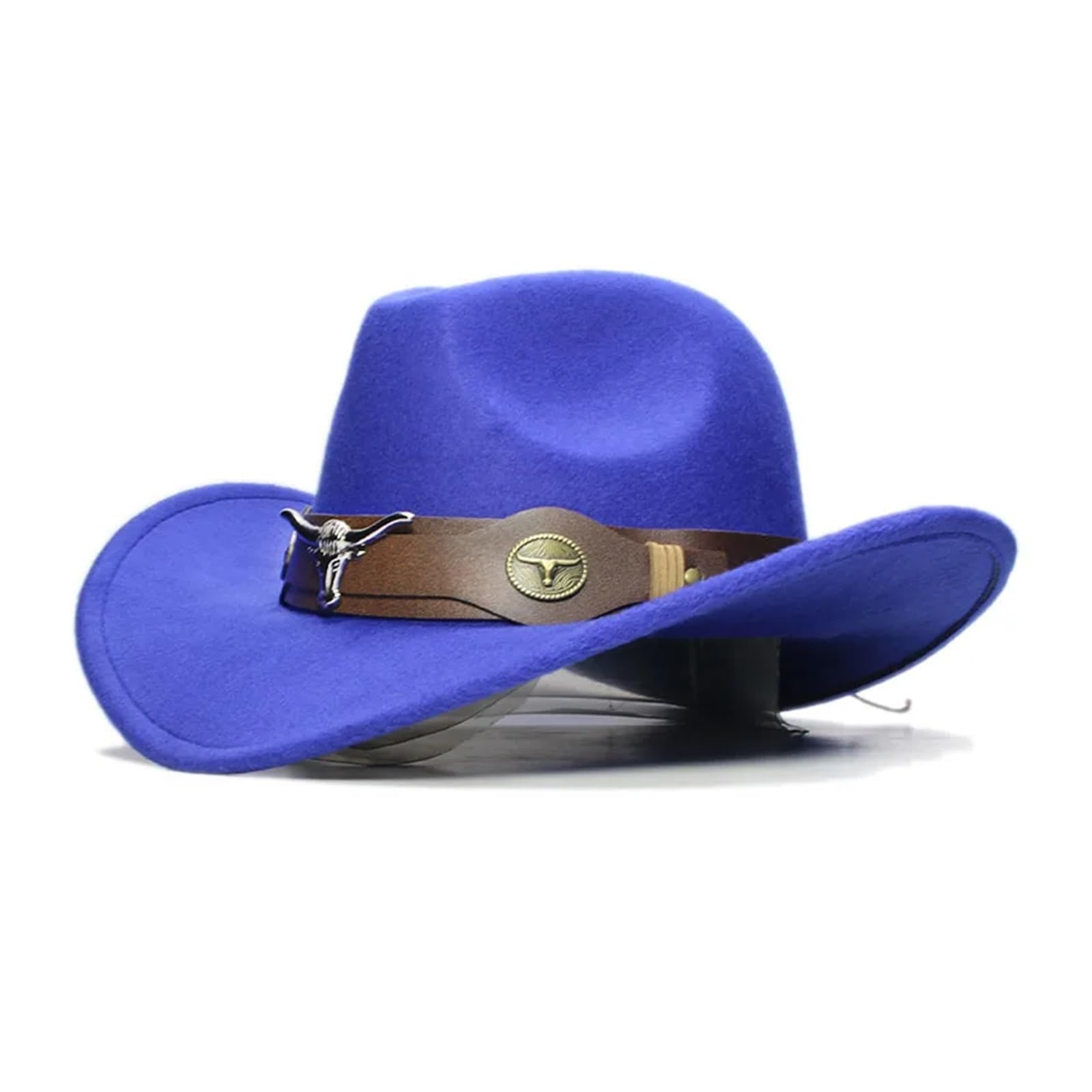 Cappello Cowboy Cappello da Cowboy Vintage Donna e Uomo, in Lana, a Tesa Larga, Stile Cowgirl