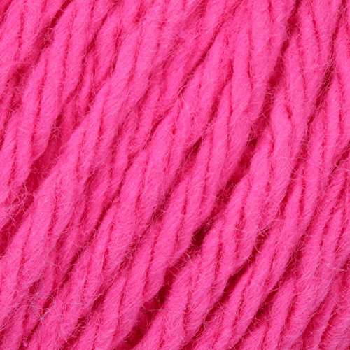 Image of Lily Sugar 'N Cream Super Size Solid Yarn, 4oz, Gauge 4 Medium, 100% Cotton - Hot Pink - Machine Wash & Dry