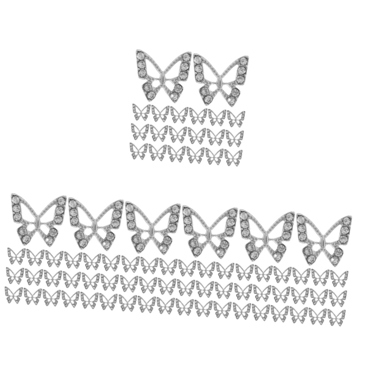 FRCOLOR 80pezzi Charms Per Unghie Farfalla Strass Decorazioni Per Nail Art Accessori Per Manicure Ciondoli Eleganti Per Donne Per Feste e Occasioni Speciali