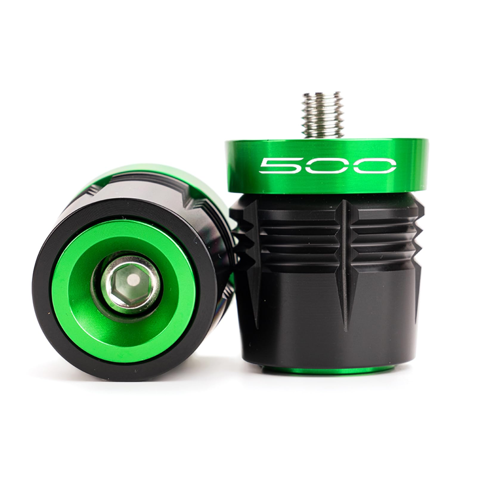 Per Kawasaki Ninja400 Ninja500 SE Z400 Z500 Z 400 500 2019-2025 2024 2023 Manopole Manubrio Moto Tappi Terminali Tappi Slider (Verde-500)