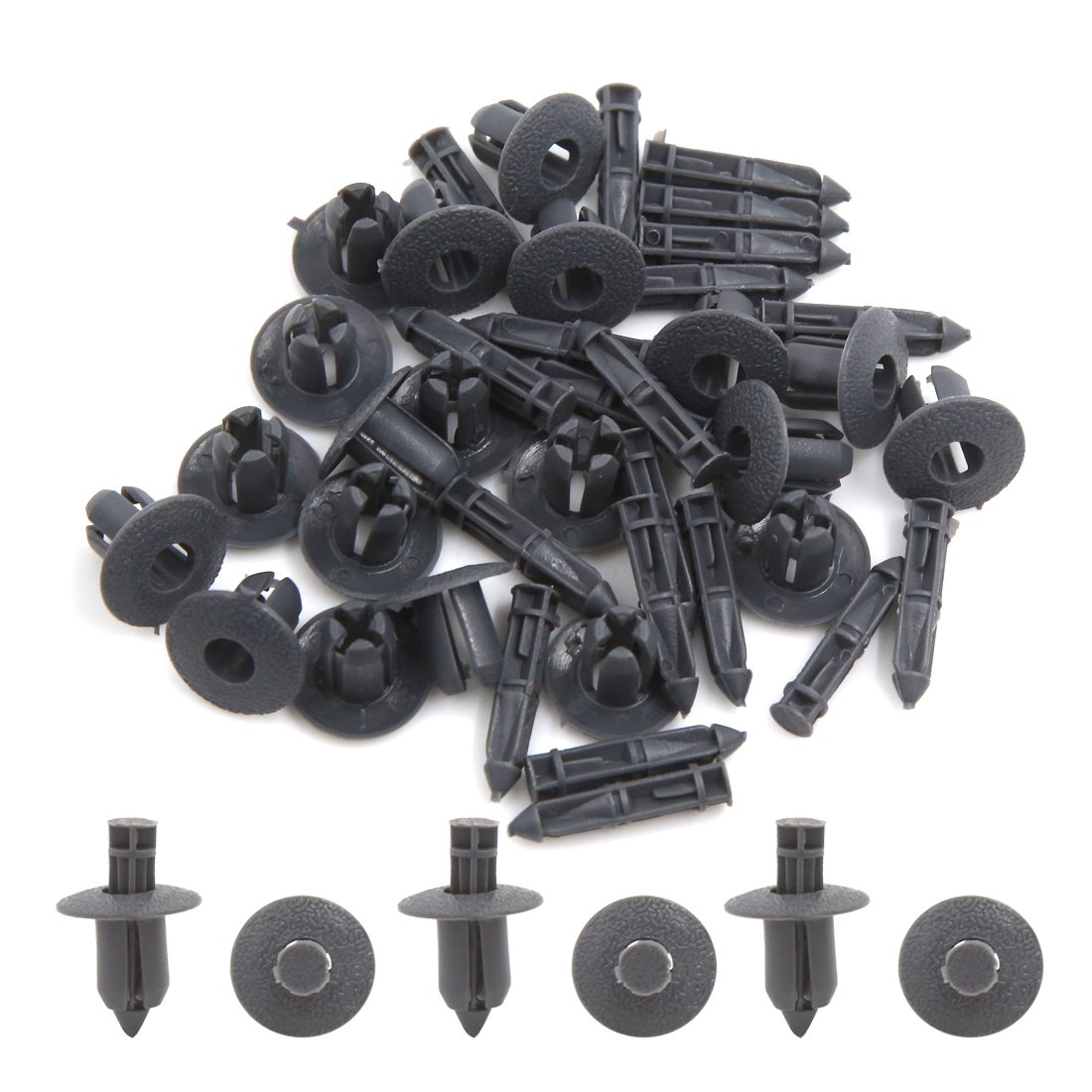 Clips Garniture Panneau Voiture Sourcing Map 30Pcs Rivet Plastique Clips Fixation Trou 8mm Tête 25mm Fixations Intérieur Automobile