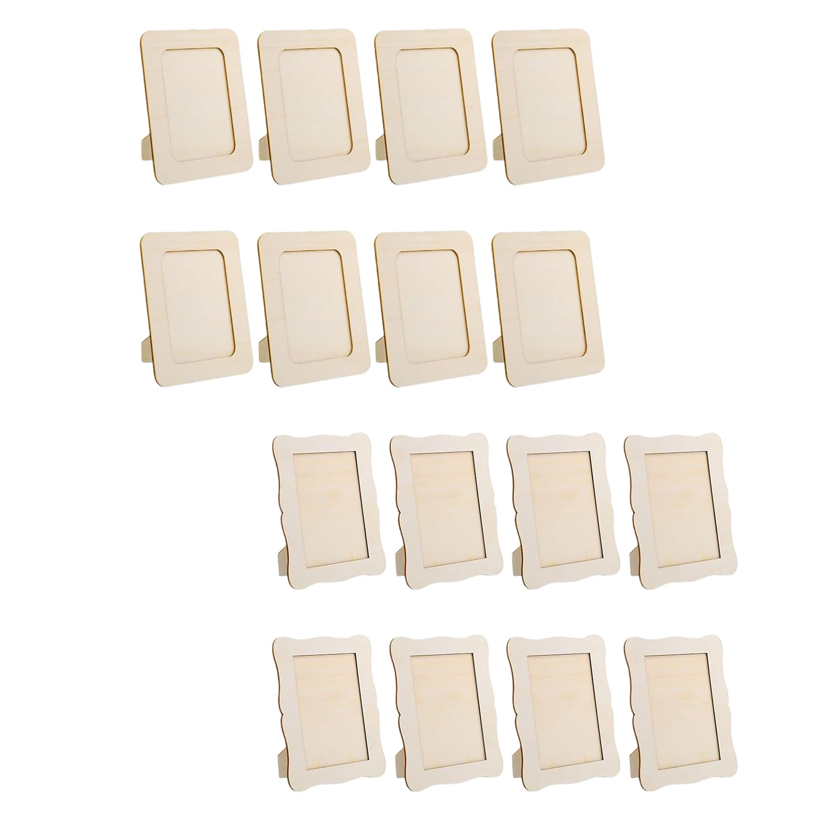 Kalttoy Wooden Picture Frames for, Diys Wood Picture Frames 4" X 6" Photo, Unfinished Standing Photo Frame Diys Craft Unfinished