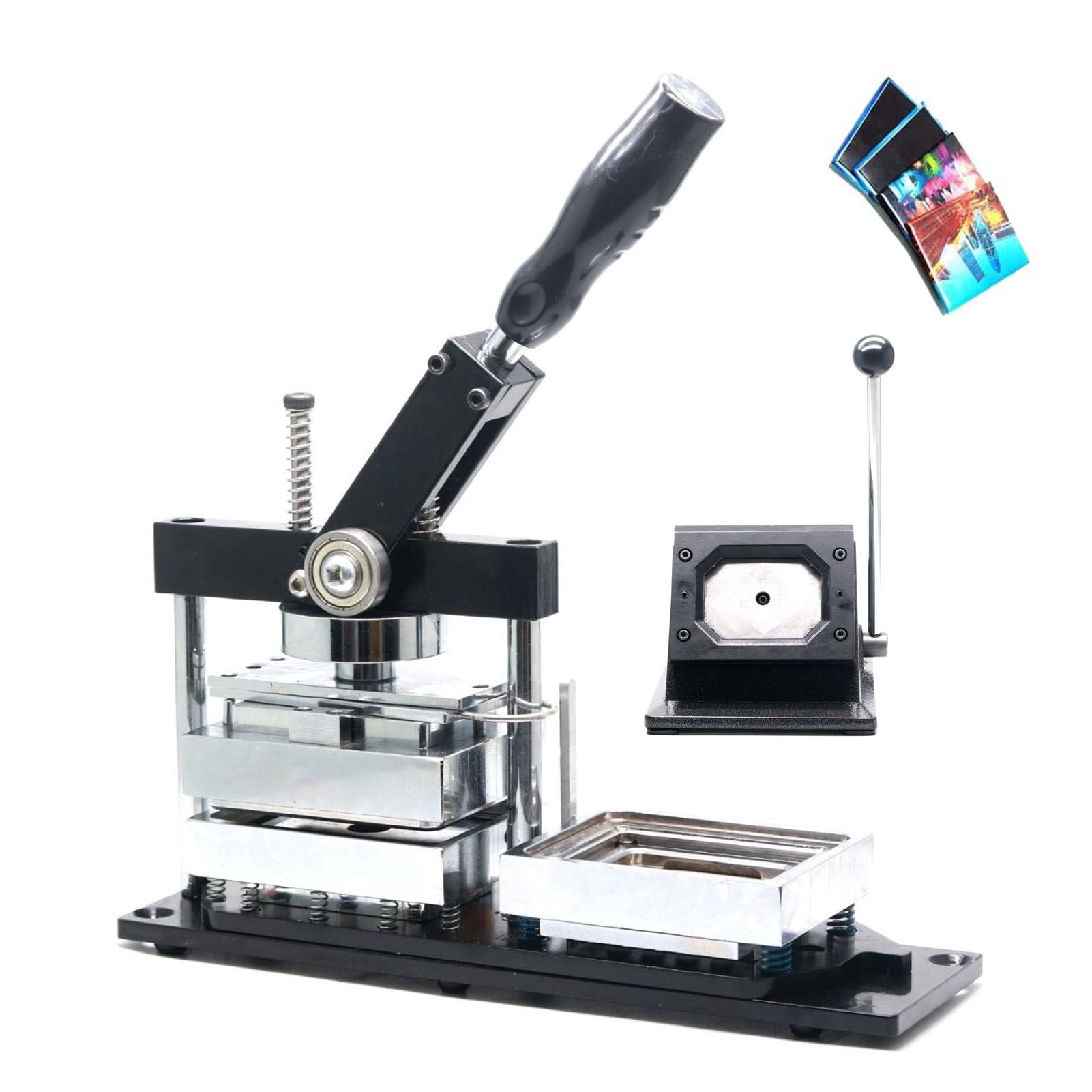 GTHTUHFD Fridge Magnet Machine Badge Maker Machine, Fridge Magnet Button Badge Making, Professional Metal Badge Maker, With Paper Cutter + 100Pcs Component, For Diy Badge Mak,80 * 53mm
