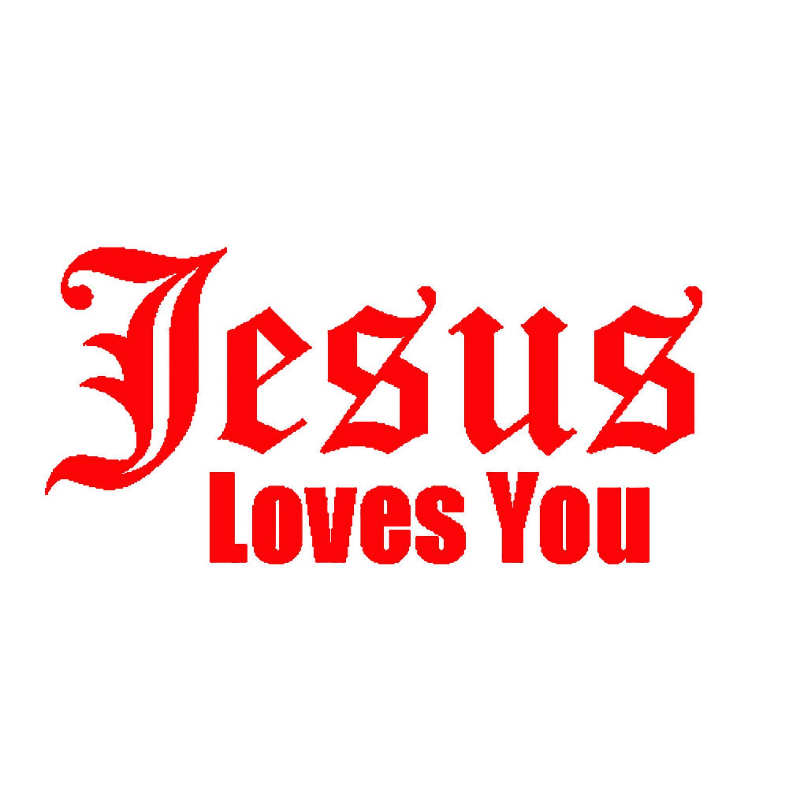 Shineweb Auto Car Stickers Jesus Love You Letters Reflective Sticker Reusable Movable Bumper Stickers Car Vehicle Body Window Decals Sticker Decor - Red