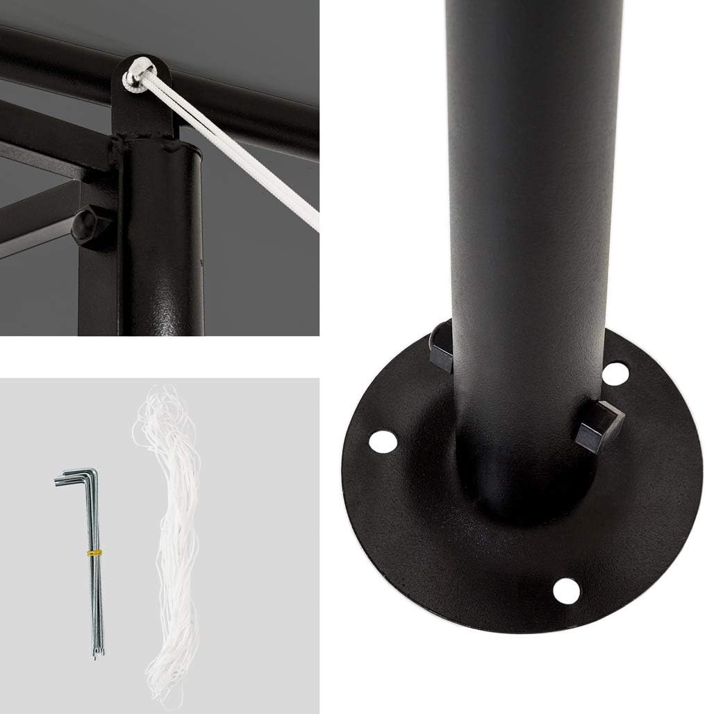 Pavilion base foot, ground stakes, and rope