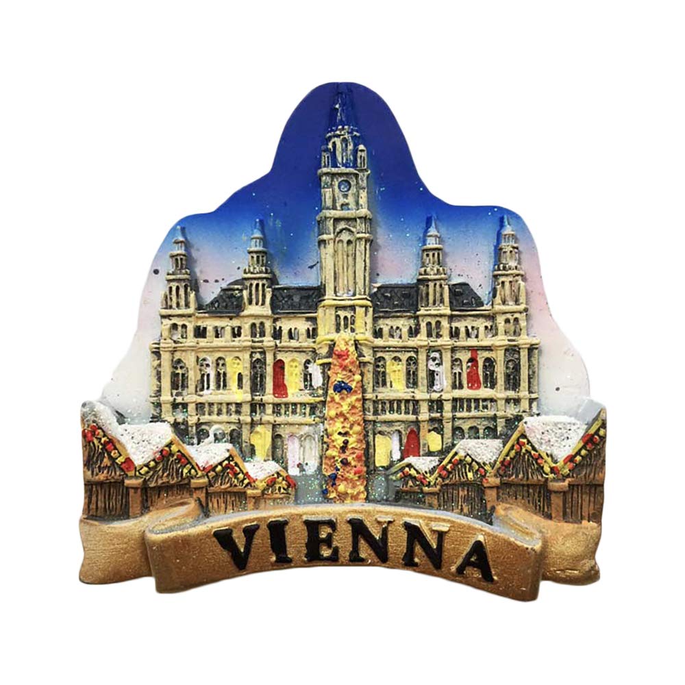 Wedarego Vienna 3D Austria Refrigerator Fridge Magnet Tourist Souvenirs Handmade Resin Craft Magnetic Stickers Home Kitchen Decoration Travel Gift