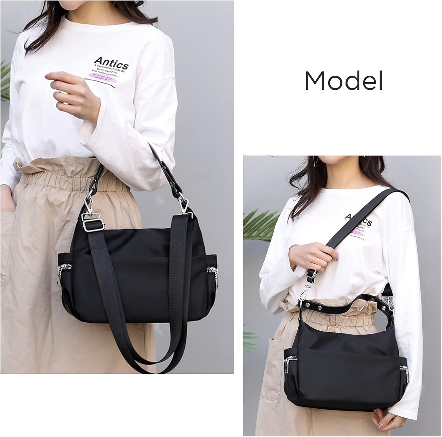 Girls Small Tote Purse Nylon Mini Hobo Handbag Purses for Women Shoulder Bag Ladies Crossbody Clutch Bags