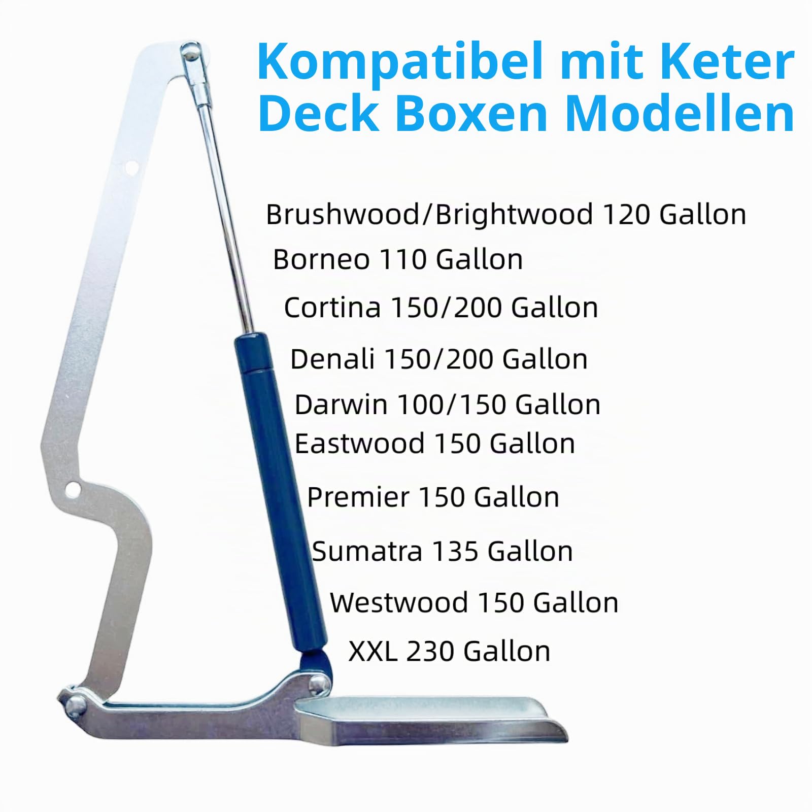 Deckbox-Scharnier-Ersatz für Keter, 2 Stück