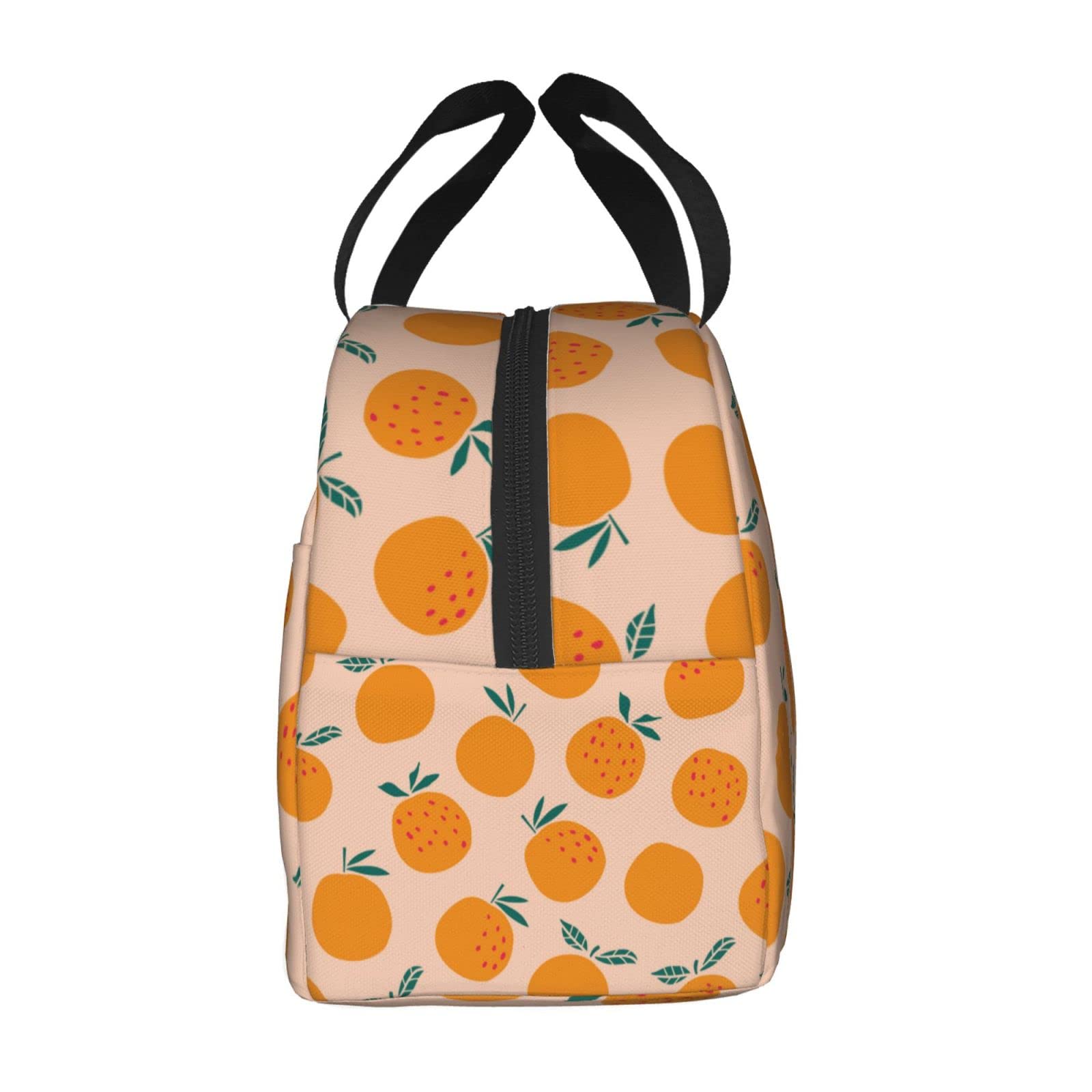 orange ∞　アルミシートつきランチバッグ３点 Amazon | オレンジのパターン 保温 保冷ランチバッグ お弁当袋