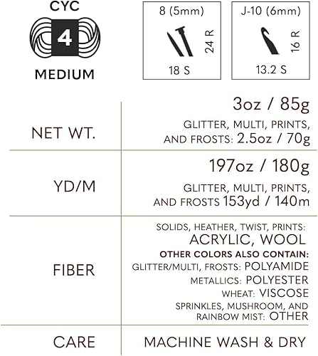 Vista 46 de Lion Brand Yarn Wool-Ease - Ovillo de lana para tejer y hacer ganchillo, paquete de 3, color carámbano