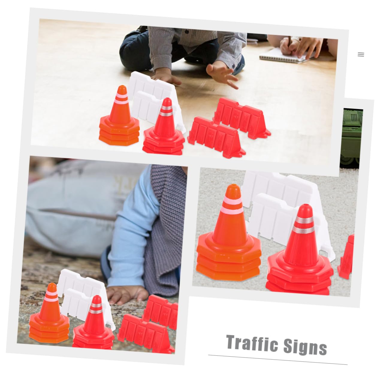 GALPADA 50pcs Miniature Traffic Cones for Boys and Girls Cones for Parking Lot Play