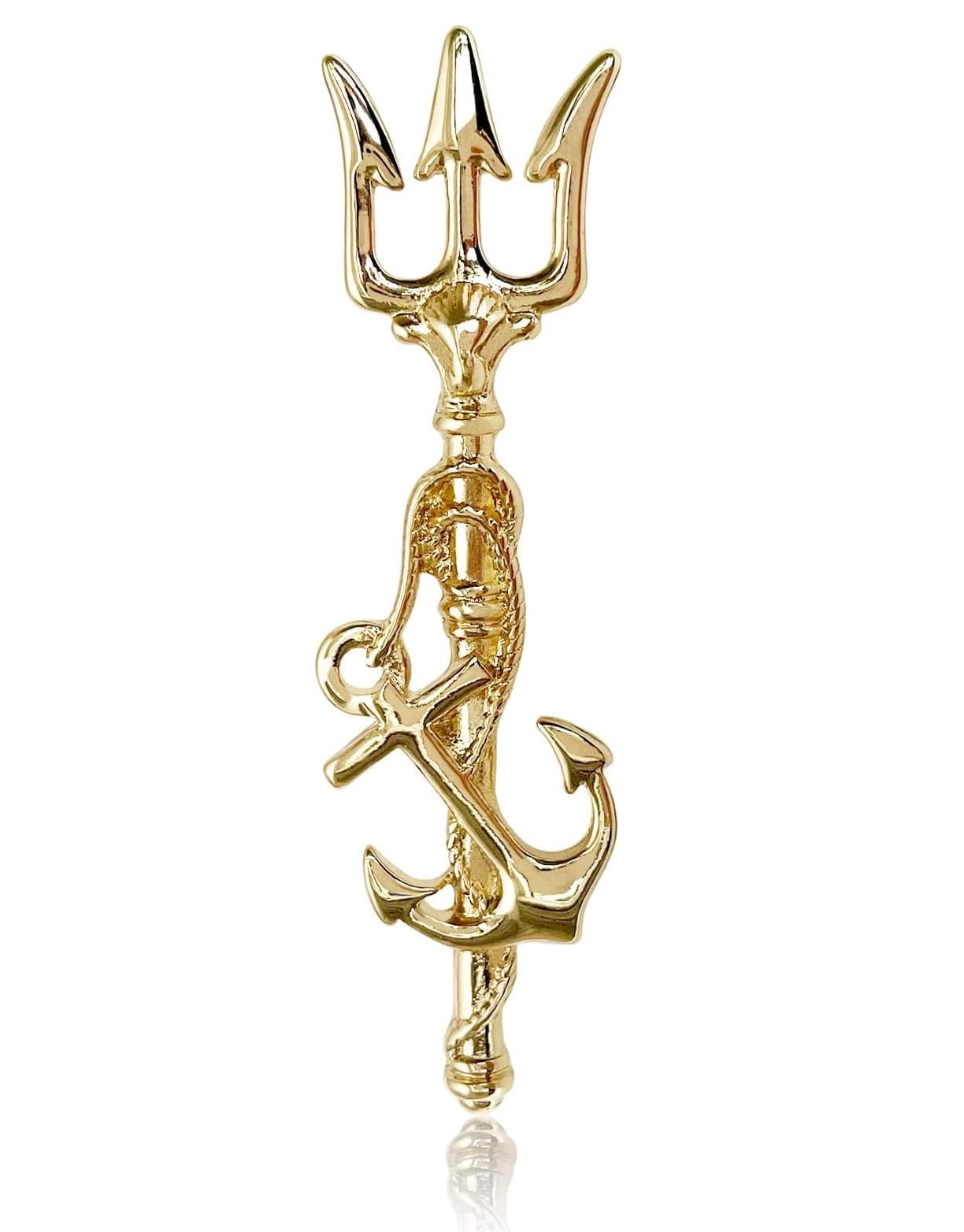 El Regalo 1PC Trident Lapel Pin Brooch for Boys/Men 丨Anchor-Trident Pin Brooch Clothing Accessories for Suit Sweater Overcoat 丨Gift for Men (Gold) (B0CZRJ8BRW) Amazon Price History, Amazon Price Tracker