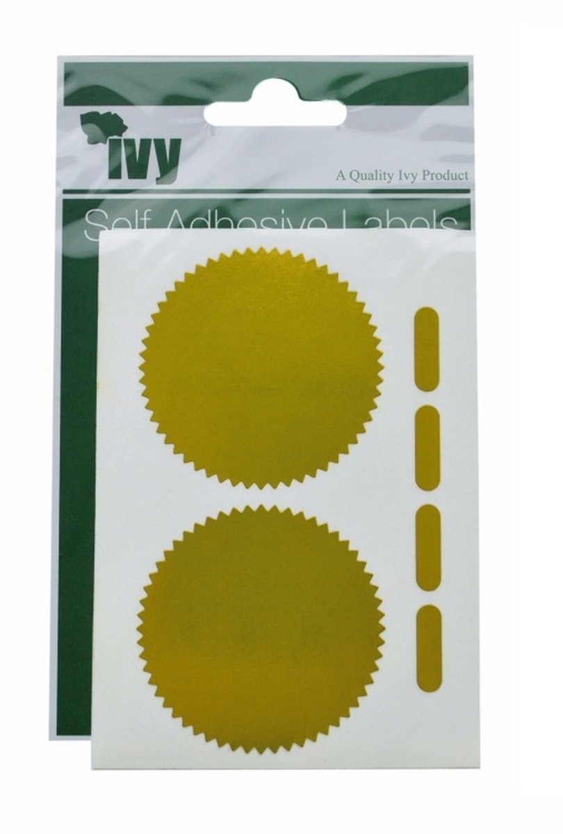 Ivy Gold 50Mm Legal/Company/Certificate Seals Stickers Self Adhesive Labels (6 Stickers) 231124