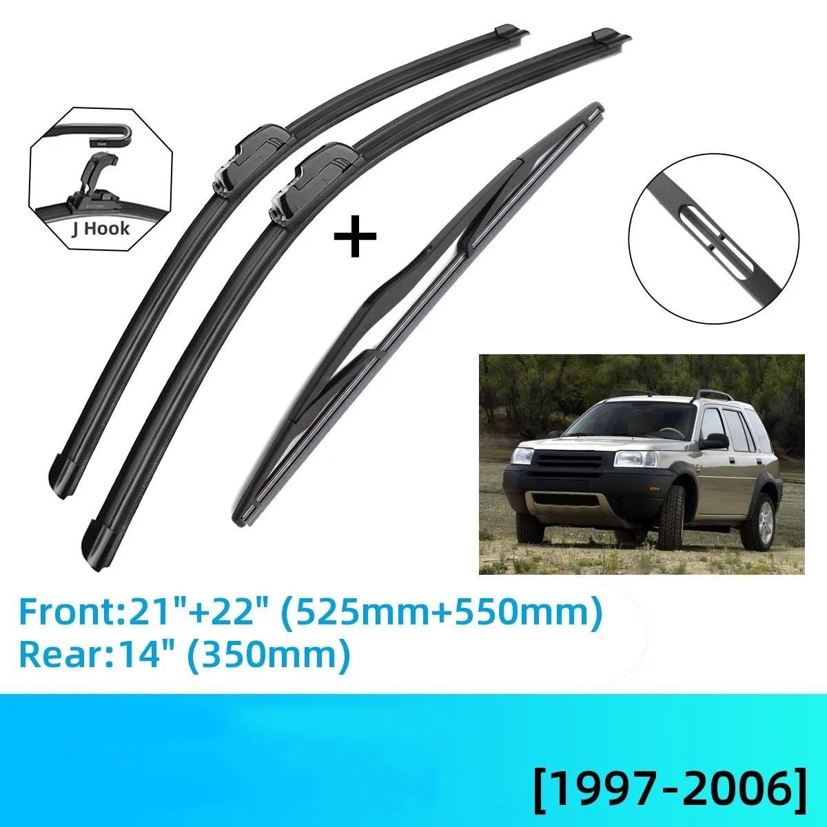 per Land Rover per Freelander 1 MK1 1997 1998 1999 2000 2001 2002 2003 2004 2005 2006 Spazzole Tergicristallo Anteriori Posteriori Spazzole J U Gancio KMAGE