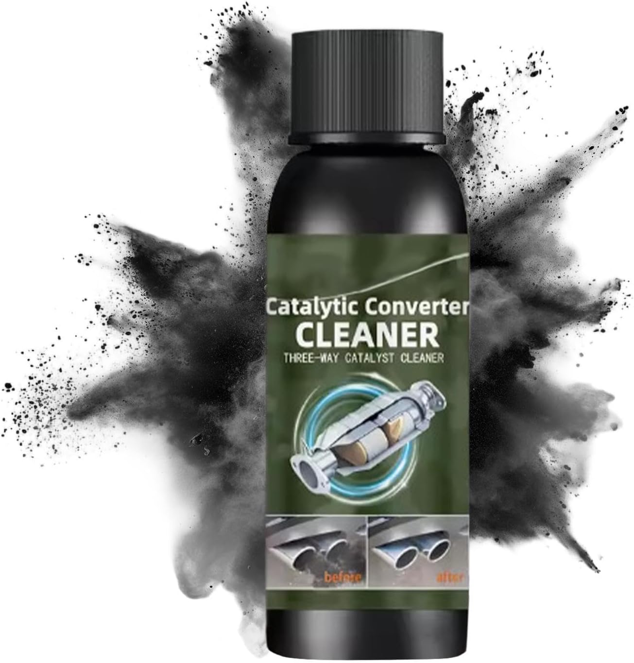 Catalytic Converter Cleaner - Engine Carbon Stain Dissolution Auto Parts Restorer Use | System Cleaning Additive for Vehicle Maintenance Home Garage Technician Care
