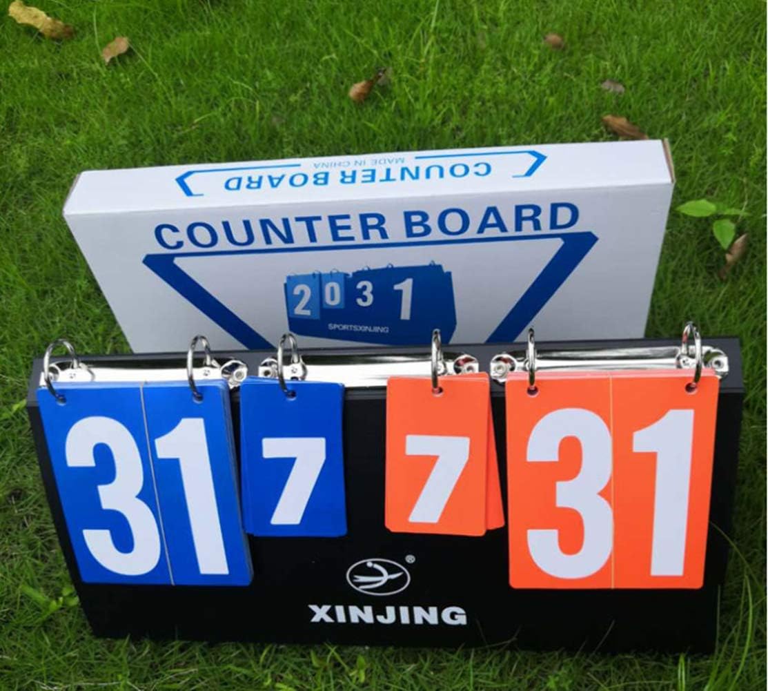 HSZJsto Portable Table Top Scoreboard Flipper, Multi Sports Score Flip Scoreboard Score Keeper, for Basketball, Football, Soccer, Tennis, Badminton & Other Competitive Sports