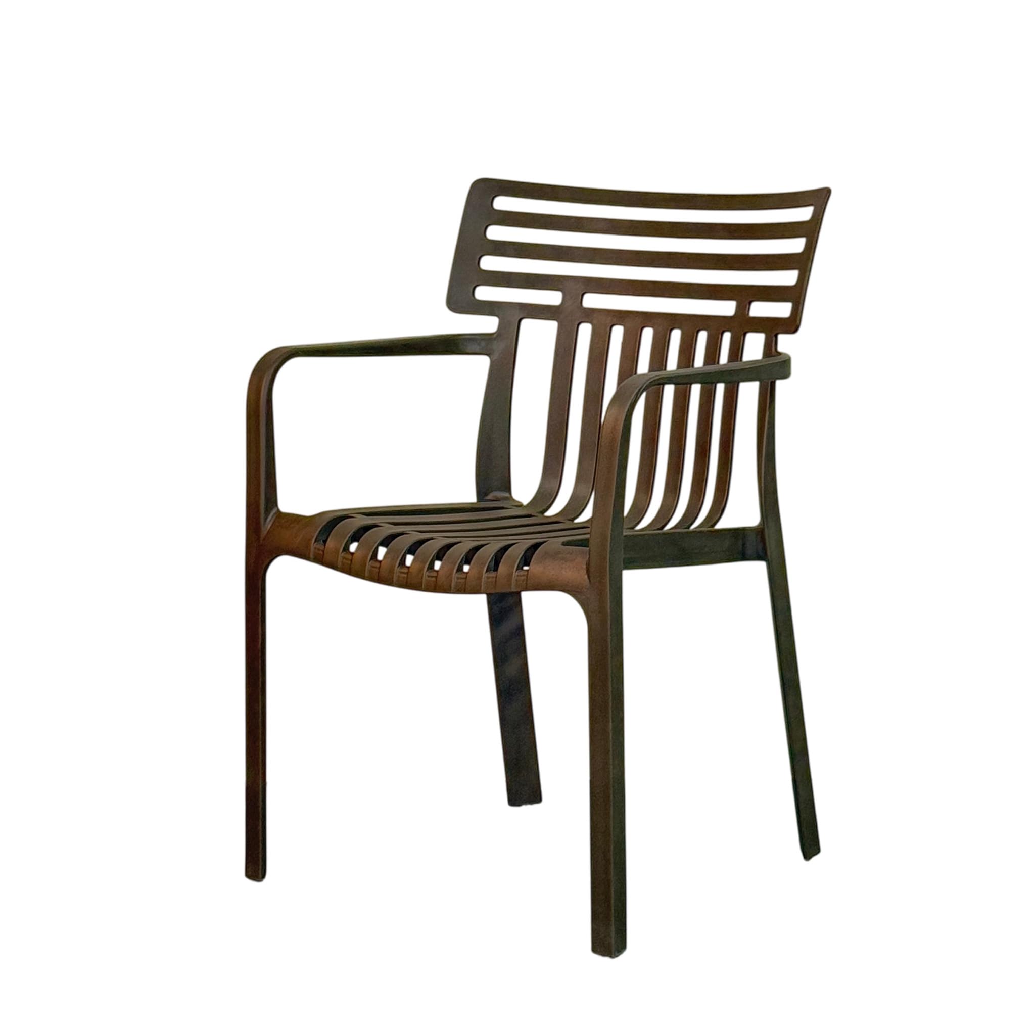 KARAT Chaise de Jardin Terrano avec Accoudoirs – Chaise Design Empilable, Résistante aux Intempéries & aux UV, Charge Max. 200 kg (1, Schwarz)
