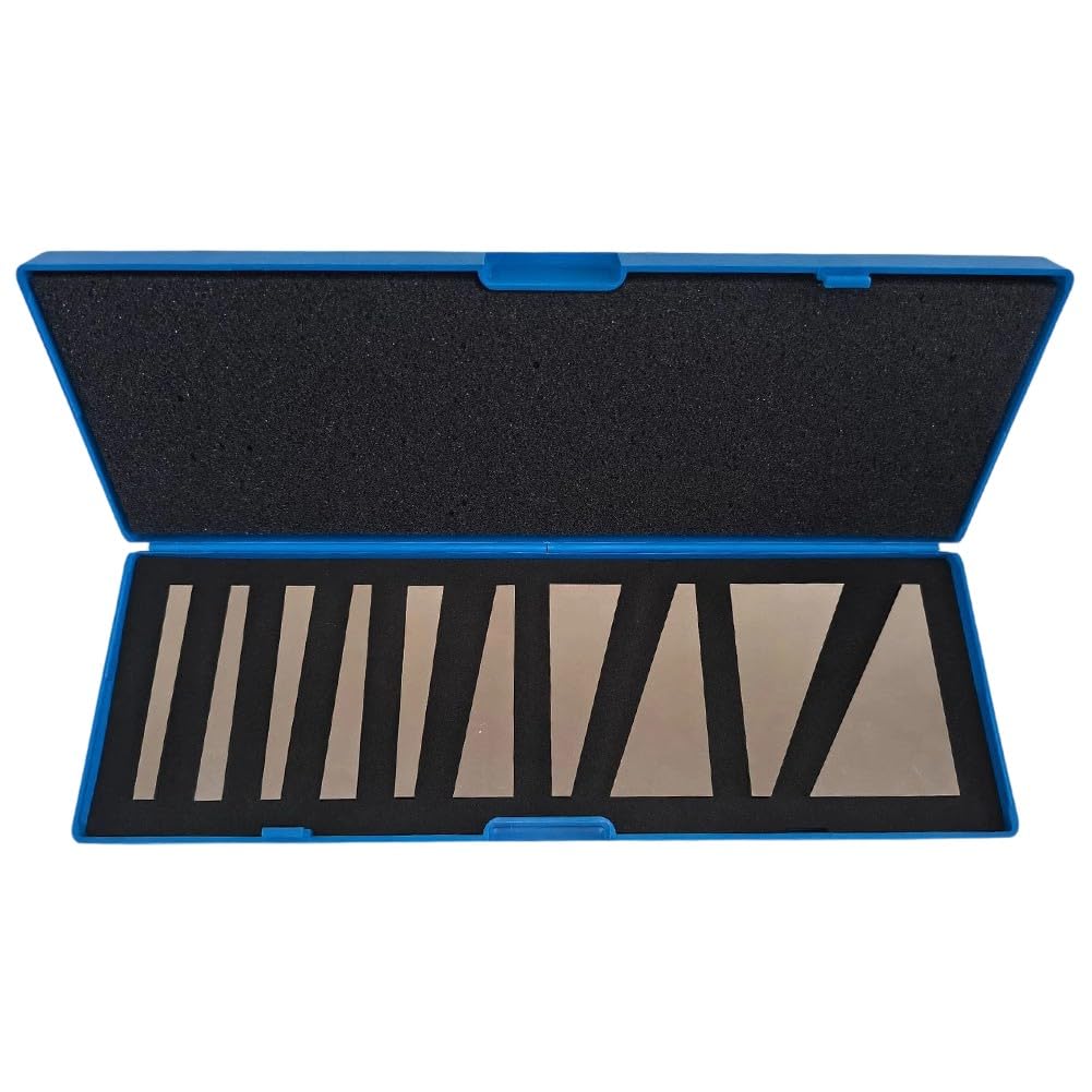 NbgrvB Lot de 10 blocs d'angle en acier trempé 1-30 degrés
