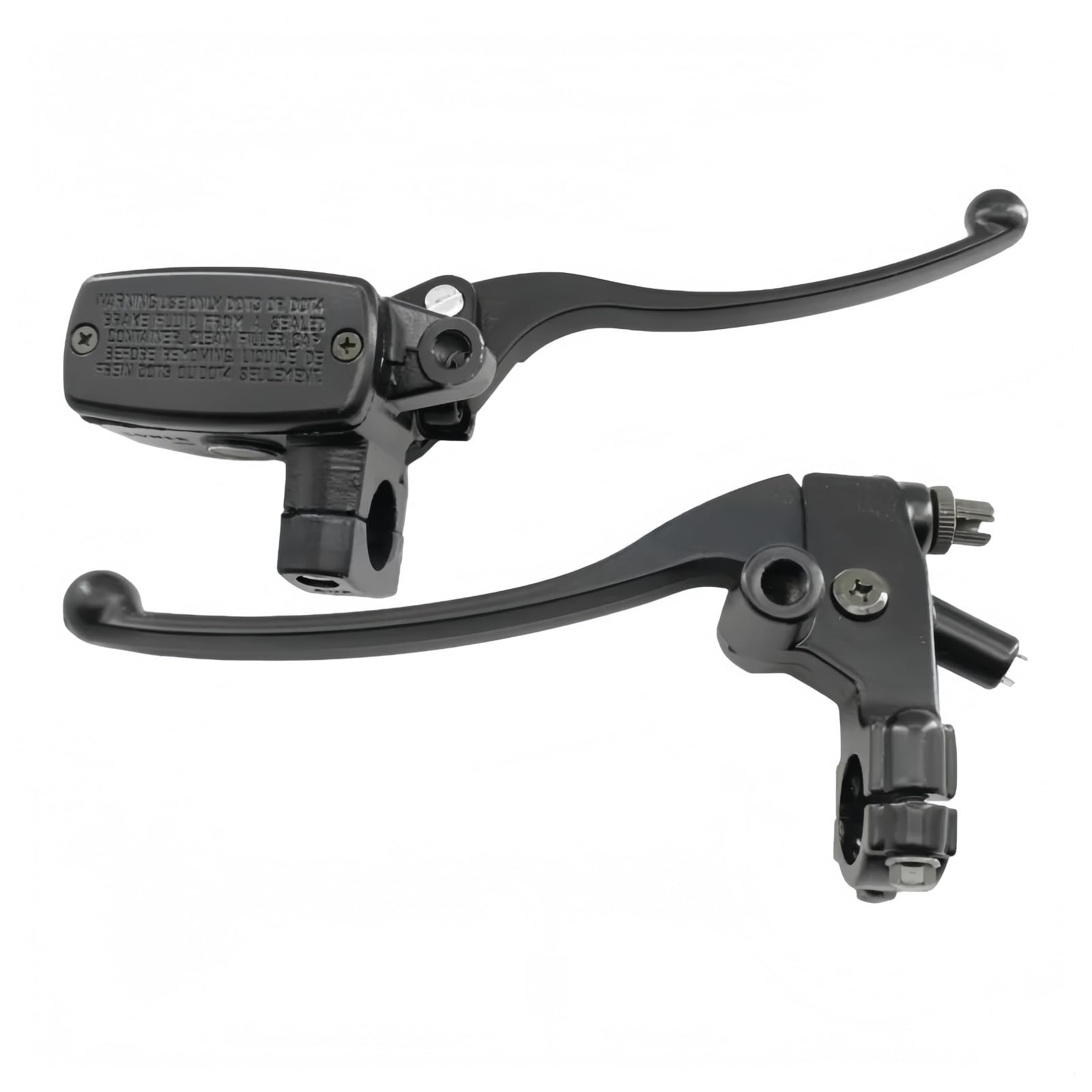 Motorrad-Kupplungshebel 7/8" (22 mm) Hydraulikpumpe für Motorrad-Vorderradbremse, passend für Hauptbremszylinder, schwarzer Hebel universell(Left and right)