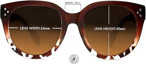Miniatura 3 de SAMBA SHADES Lentes de sol bifocales para mujer, lentes de lectura integrados de gran tamaño, lectores redondos bajo el sol