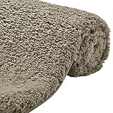 Gorilla Grip Premium Luxury Bath Rug, Absorbent, Soft, Thick Shag, Bathroom Mat Rugs, Machine Wash, Microfiber Dries Quickly, Mats for Bath Room, Shower, Bathtub and Spa Floors, 24x17, Beige