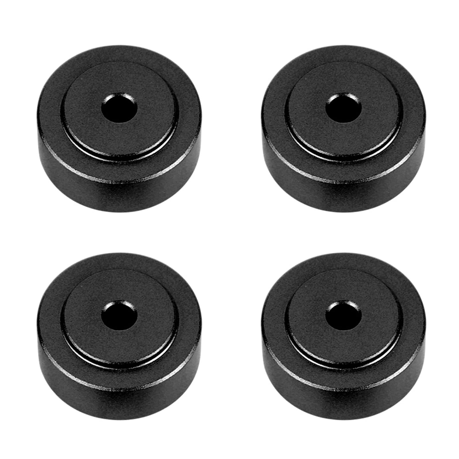 Piedi per Altoparlanti Giradischi Amplificatore Lega Alluminio 4 Pezzi 20x8 mm Nero