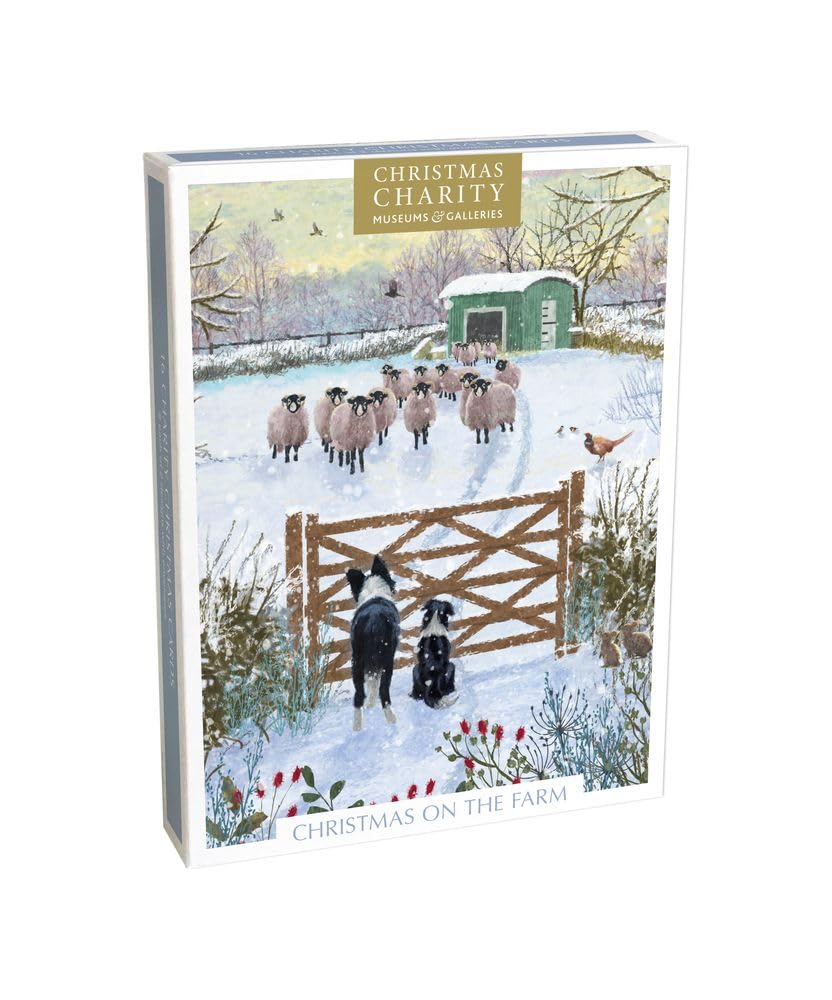 Charity Christmas Cards Box of 16, BHF, Marie Curie, Mind, NSPCC, Shelter, Dog, Donkey and Sheep Farm Scenes - Image 4